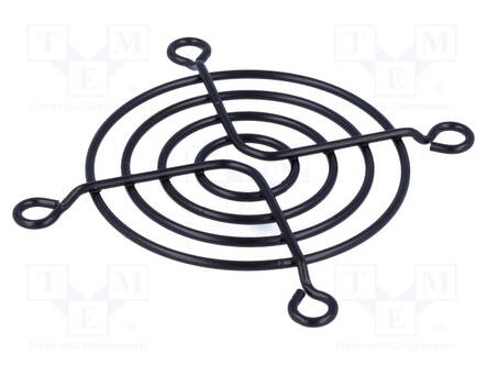 SUOJA - METALLI - 60X60MM - RUUVI - MUSTA - Tuulettimien suojat - FG-06-BK - 1