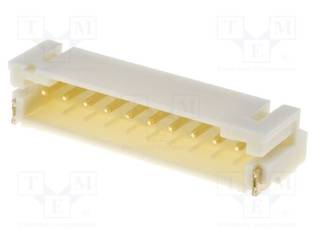 LIITIN: JOHTO-LEVY - PISTORASIA - UROS - PIN: 10 - VAAKASUORA - SMT - 2MM - Signaaliliittimet rasteri 2,00mm - NXW-10SMDK - 1