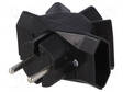 AC LIITIN-HAAROITIN - 2P - 250VAC - 6A - MALLI: LITTEÄT - MUSTA - AC liittimet ja rungot - R-5BK - 1