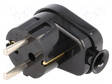 AC LIITIN-UROS - PISTOKE - 2P+PE - 230VAC - 16A - MUSTA - JOHTOON - AC liittimet ja rungot - WT-16UBK - 1
