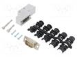 LIITIN: D-SUB - PIN: 9 - PISTOKE - UROS - 90° KULMA - JUOTETTAVA - D liittimet - DCMR09-FK-DBP-W-K - 1