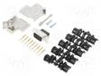 LIITIN: D-SUB - PIN: 9 - PISTOKE - UROS - PURISTETTAVA - MUSTA - D liittimet - D45ZK09-DBCP-K - 1