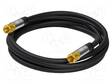 KAAPELI - 2M - F PISTOKE,MOLEMMIN PUOLIN - PVC - SUOJATTU JOHTO - 75OHM - Antennijohdot - SAT-FF-0200-BK - 2