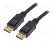 KAAPELI - DISPLAYPORT 1.4,HDCP 2.2 - PVC - 1M - MUSTA - LANKA: CU - ABS - HDMI, DVI, DisplayPort johdot - MC.2130.010BK - 1