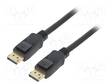 KAAPELI - DISPLAYPORT 1.4,HDCP 2.2 - PVC - 3M - MUSTA - LANKA: CU - ABS - HDMI, DVI, DisplayPort johdot - MC.2130.030BK - 1