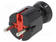 AC LIITIN-UROS - PISTOKE - 2P - 250VAC - 16A - MUSTA - JOHTOON - AC liittimet ja rungot - TX-WT-40K2BK - 1