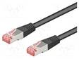PATCH KAAPELI - S/FTP - CAT: 6A - RJ45-PISTOKE,MOLEMMIN PUOLIN - LANKA - RJ45 Ethernet kaapelit - SFTP6A-CU-005BK - 1