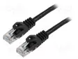 PATCH KAAPELI - U/UTP - CAT: 5E - RJ45-PISTOKE,MOLEMMIN PUOLIN - LANKA - RJ45 Ethernet kaapelit - PCU5-10CC-2000-BK - 1