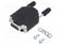 D-SUB LIITIN HD - PIN: 15 - PISTOKE - NAARAS - SUORA - JUOTETTAVA - D liittimet - DTCK09-HDS15-K - 1