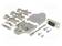 D-SUB LIITIN - PIN: 9 - PISTOKE - UROS - KULMA - JUOTETTAVA - MUSTA - D liittimet - MHDM35-09-DMP-K - 1