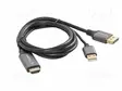 KAAPELI - DISPLAYPORT-PISTOKE,HDMI-PISTOKE,USB A PISTOKE - PVC - HDMI, DVI, DisplayPort johdot - CA-HDDP20CU-0010BK - 1