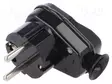 AC LIITIN-UROS - PISTOKE - 2P+PE - 250VAC - 16A - MUSTA - JOHTOON - AC liittimet ja rungot - AWA-LBK - 1