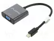 ADAPTERI - DISPLAYPORT MINI PISTOKE,VGA NAARASLIITIN - 0,2M - ABS - HDMI, DVI, DisplayPort johdot - AD-0006-BK - 1