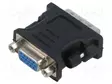 ADAPTERI - DVI-I (24+5) PISTOKE,VGA NAARASLIITIN - FULL HD 1080P - HDMI, DVI, DisplayPort johdot - AD-0012-BK - 1