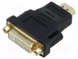 ADAPTERI - DVI-I (24+5) PISTORASIA,HDMI-PISTOKE - FULL HD 1080P - HDMI, DVI, DisplayPort johdot - AD-0014-BK - 1