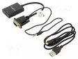 HDMI ADAPTERI -PISTORASIA,JACK 3,5MM 3PIN PISTOKE,VGA PISTOKE - HDMI, DVI, DisplayPort johdot - AD-0021-BK - 1