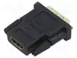 ADAPTERI - DVI-D (18+1) PISTOKE,HDMI-F LIITINULL HD 1080P - HDMI, DVI, DisplayPort johdot - AD-0013-BK - 2