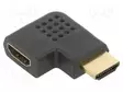 HDMI ADAPTERI 1.4 - HDMI-PISTORASIA,HDMI LIITIN 90° - MUSTA - HDMI, DVI, DisplayPort johdot - AD-0036-BK - 1