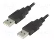 KAAPELI - USB 2.0 - USB A PISTOKE,MOLEMMIN PUOLIN - 3M - MUSTA - CU - USB kaapelit ja adapterit - CAB-USBAA3-BK - 1