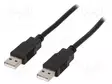 KAAPELI - USB 2.0 - USB A PISTOKE,MOLEMMIN PUOLIN - NIKKELÖITY - USB kaapelit ja adapterit - CAB-USB2AA1.8-BK - 1