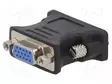 ADAPTERI - D-SUB 15PIN HD-PISTORASIA,DVI-I (24+5) PISTOKE - HDMI, DVI, DisplayPort johdot - A-DVI-VGA-BK - 1