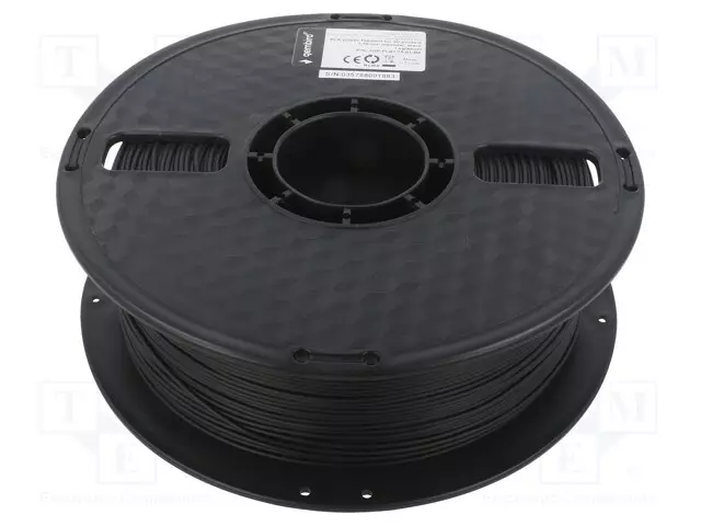 3D FILAMENTTI PLA+ - 1,75MM - MUSTA - 195÷235°C - 1KG - 3D Filamentit - 3DP-PLA1.75-02-BK - 1
