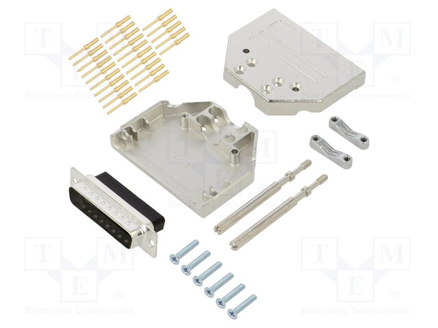 LIITIN: D-SUB - PIN: 25 - PISTOKE - UROS - PURISTETTAVA - D liittimet - DTZI25-DBCP-K - 1