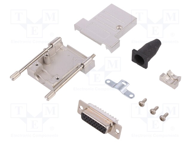 LIITIN: D-SUB - PIN: 26 - PISTOKE - UROS - JUOTETTAVA - JOHTOON - MUSTA - D liittimet - DTSL15-TJSRGHDP26K - 1