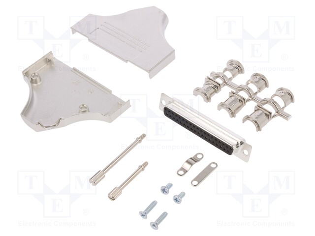 LIITIN: D-SUB - PIN: 37 - PISTOKE - NAARAS - KULMA - JUOTETTAVA - D liittimet - MHDM35-37-DMS-K - 1