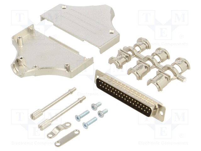 LIITIN: D-SUB - PIN: 37 - PISTOKE - UROS - SUORA - JUOTETTAVA - JOHTOON - D liittimet - MHDM-37-DMP-K - 1