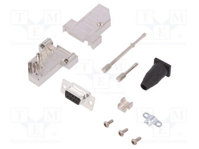 LIITIN: D-SUB - PIN: 9 - PISTOKE - NAARAS - JUOTETTAVA - JOHTOON - MUSTA - D liittimet - DTSL09-S-JSRGDMS-K - 1