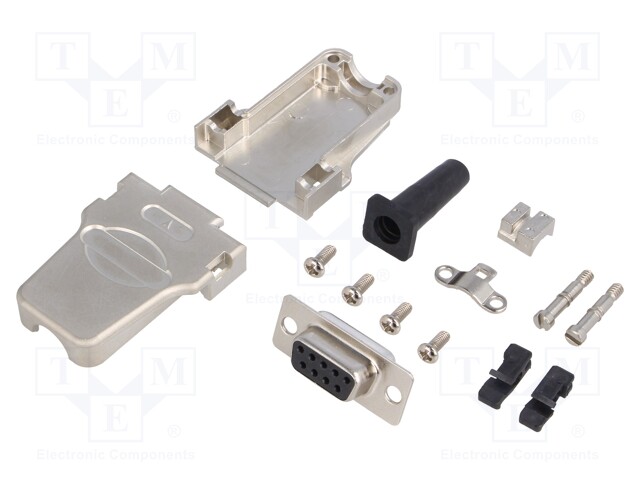 LIITIN: D-SUB - PIN: 9 - PISTOKE - NAARAS - SUORA - JUOTETTAVA - JOHTOON - D liittimet - DTZF09-DBS-K - 1