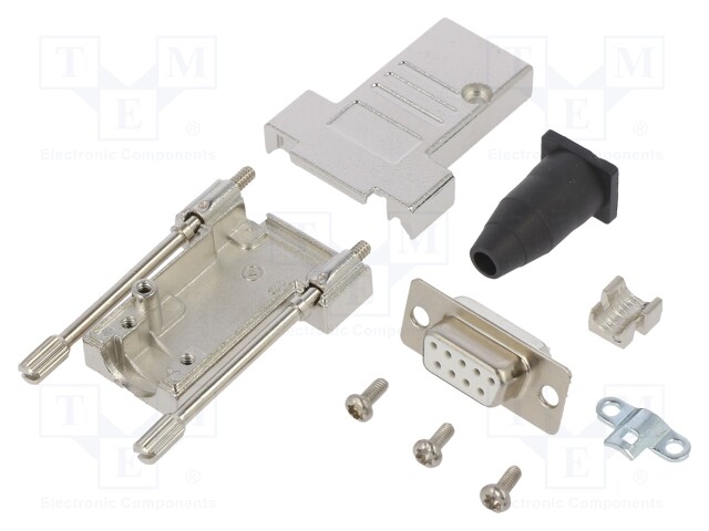 LIITIN: D-SUB - PIN: 9 - PISTOKE - NAARAS - JUOTETTAVA - JOHTOON - D liittimet - DTSL09LJSRGTDBSWK - 1