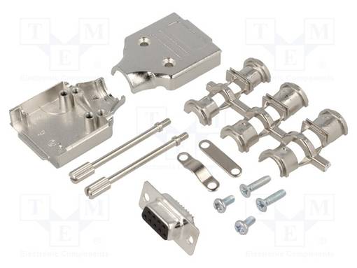 LIITIN: D-SUB - PIN: 9 - PISTOKE - NAARAS - SUORA - JUOTETTAVA - JOHTOON - D liittimet - MHDM-09-DMS-K - 1