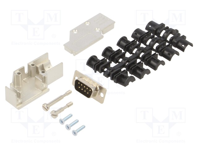 LIITIN: D-SUB - PIN: 9 - PISTOKE - UROS - 90° KULMA - JUOTETTAVA - D liittimet - DCMR-FK-09-DMP-K - 1