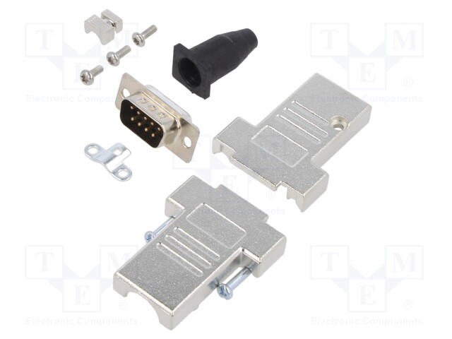 LIITIN: D-SUB - PIN: 9 - PISTOKE - UROS - JUOTETTAVA - JOHTOON - MUSTA - D liittimet - DTSL09SJSRGTDBPK - 1