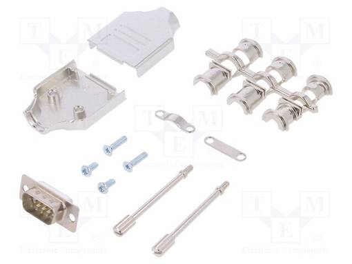 LIITIN: D-SUB - PIN: 9 - PISTOKE - UROS - SUORA - JUOTETTAVA - JOHTOON - D liittimet - MHDM-09-DBP-W-K - 1