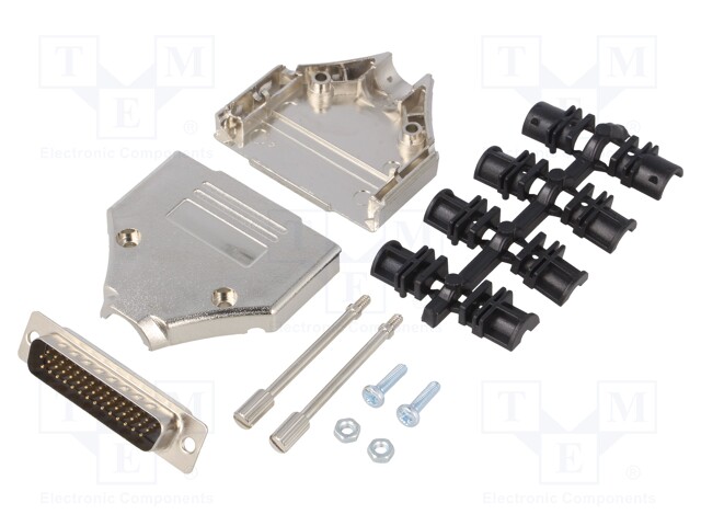 LIITIN: D-SUB HD - PIN: 44 - PISTOKE - UROS - JUOTETTAVA - JOHTOON - D liittimet - DTPK25-M-HDP44-K - 1