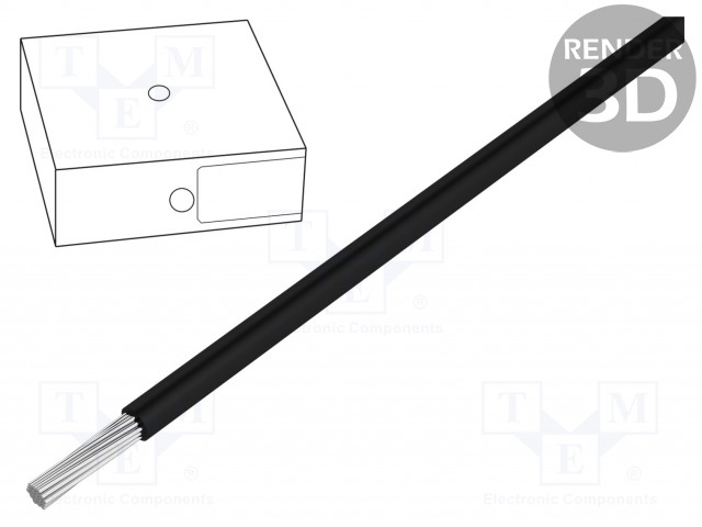 KYTKENTÄJOHTO - ÖLFLEX® WIRE MS 2.2 - CU - 0,5MM2 - PVC - MUSTA - Yksisäikeiset asennuskaapelit - MS-SC2.2-0.50BK - 1