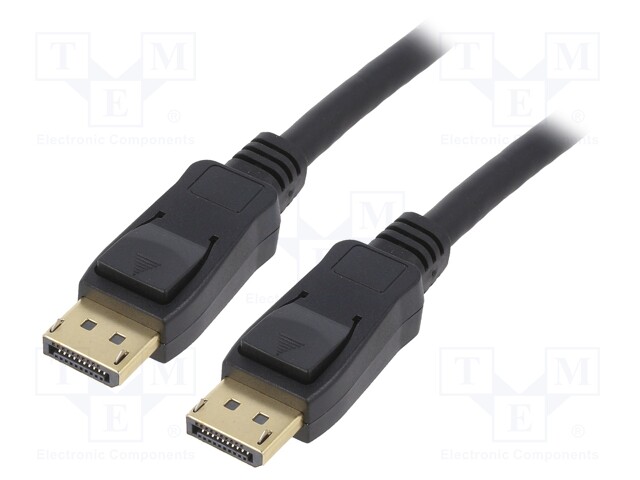 KAAPELI - DISPLAYPORT 1.4,HDCP 2.2 - PVC - 1M - MUSTA - LANKA: CU - ABS - HDMI, DVI, DisplayPort johdot - MC.2130.010BK - 1