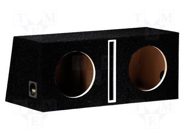 KAIUTINKOTELO - MDF - MUSTA - 250MM - ØREIKÄ: 232MM - 35+35L - Autokaiutinkotelot - OB.MDF.BR07.BK - 1