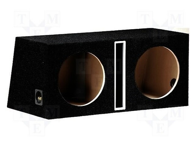 KAIUTINKOTELO - MDF - MUSTA - 300MM - ØREIKÄ: 282MM - 50+50L - Autokaiutinkotelot - OB.MDF.BR08.BK - 1