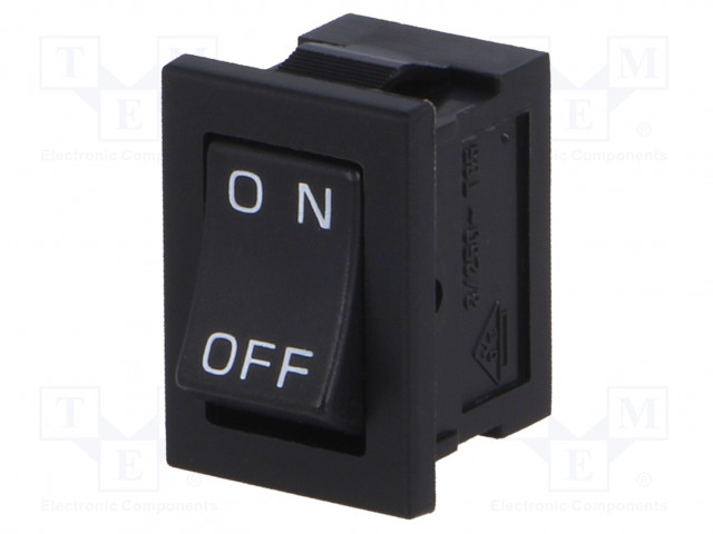 KEINUKYTKIN - SPST - AS: 2 - ON-OFF - 3A/250VAC - MUSTA - EI OLE - DS-850 - 2KV - Keinukytkimet - DS-850K-S-ON-K - 1