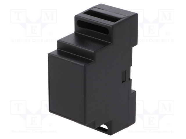 KOTELO: DIN-KISKOLLE - Y: 88MM - X: 35MM - Z: 59MM - ABS - MUSTA - DIN kiskokotelot - KM-74BK - 1