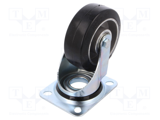 KULJETUSPYÖRÄ - Ø: 100MM - W: 40MM - H: 128MM - VÄÄNTÖ-150KG - KUMI - ALGE - Kuljetuspyörät - KPE-ALGE-100K - 1