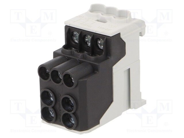LIITIN: JAKOPALA - 101A - 1KV - DIN-KISKOLLE - RUUVI TERMINAALI - MUSTA - Kiskoliittimet - SDB100BK - 1