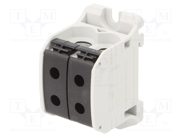 LIITIN: KISKO-STB - 150A - 1KV - RUUVI TERMINAALI - MUSTA - 50MM2 - TS35 - Kiskoliittimet - STB50-2BK - 1
