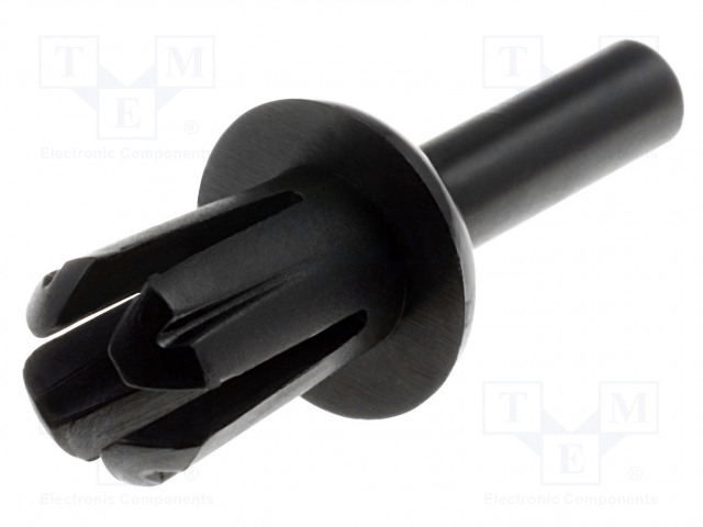 NIITTI - POLYAMIDI - ASENNUSAUK.HALK: 6,2MM - MUSTA - UL94V-2 - Niitit - SR-0612K - 1