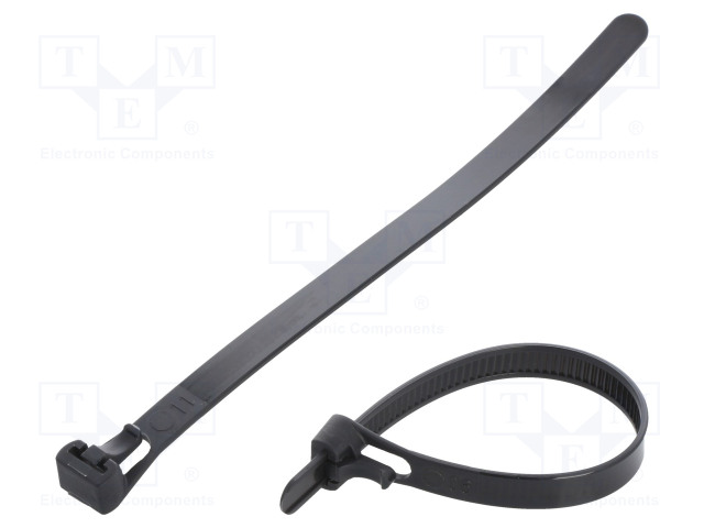 NIPPUSIDE - MONIKÄYTTÖINEN - L: 150MM - W: 7,6MM - MUSTA - POLYAMIDI - Nippusiteet - FIX-TR-7.6X150BK - 1