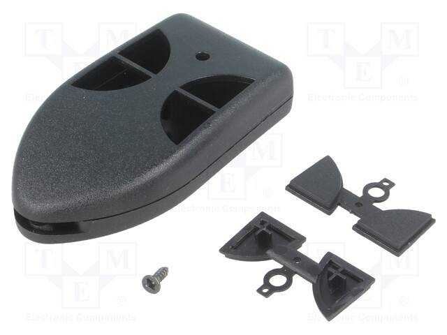PAINIKEKOTELO - X: 38MM - Y: 72MM - Z: 15MM - ABS - Kauko-ohjaimien painikekotelot - P-3BK-BK - 1